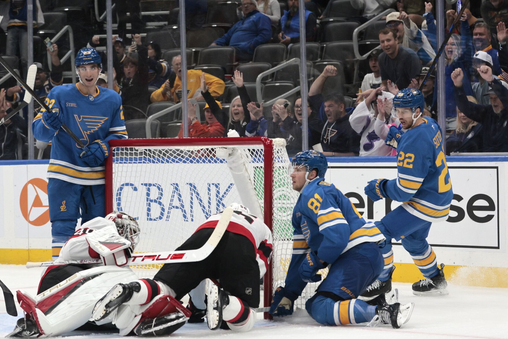 The 51黑料 Blues host the Ottawa Senators in a preseason game